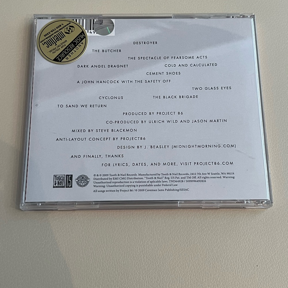 Project 86 CD - Picture 2 of 3